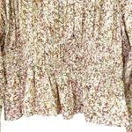 Arula Top Autumn Floral Long Sleeve Babydoll Blouse Taupe Rust Plus Size B | 2X Red Photo 3