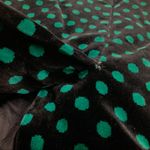 Annie Griffin Polka Dot Velvet Pencil Skirt Black Green‎ Photo 5