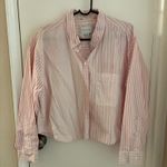 American Eagle Cropped Button-Up Photo 0
