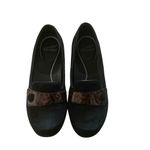 Dansko  Olena black suede with tortoise pattern vampires strap slip on shoes 37 Photo 1