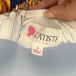 L'atiste by Amy Y2K Baroque Maxi Dress Sz S Chain Print Boho Puff Sleeve Resort White Photo 10