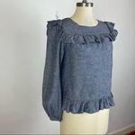 Jill Stuart Jill  Chambray Ruffle Blouse Photo 1