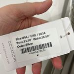 JJ's House New Size 4 Silver Gray V-Neck Lace Cocktail Bridesmaid Formal Dress Photo 6