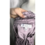 Current Air Women's Size Large Light Purple Tie Front Long Sleeve Satin Blouse Photo 4