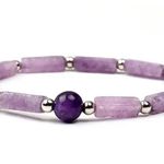 Amethyst Natural  Bracelet Unisex Energy Bracelet Photo 0
