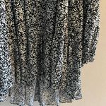 Ellos Black Ditsy Ruffle Print Long Sleeve Peasant Dress Photo 2