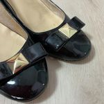 Kate Spade  New York Black Patent Leather Block‎ Heel Pumps with Bow Photo 4