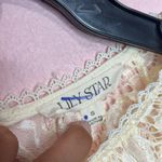 Lily Star Cream Lace Long Sleeve Blouse W/Cami. Size S Photo 1