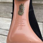 AQUAZZURA Babe 105 black suede tie ankle bootie high heels 6 Photo 6