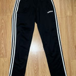 Adidas Essentials 3-Stripes Training Pants Women’s Size Small Black Joggers Gym Photo 0