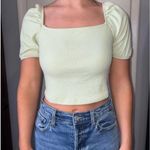 Double Zero Boutique Light Green Square Neck Top Photo 0