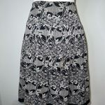 The Limited 100% Silk Beaded A-Line Floral Black/Cream Skirt Women’s 4 Photo 0