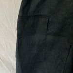 Nicole Miller : Black, Linen Tie-Waist Shorts- 6 Photo 6