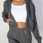 Brandy Melville Gray Crystal Hoodie Photo 0