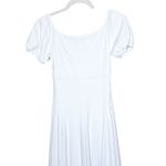 Susana Monaco Sugar White Puff Sleeve Shoulder High Low Wedding Midi Dress Small Photo 6