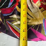 ZARA  tropical floral S colorful cropped silky top going out long sleeve work Photo 6