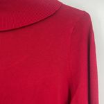 The Limited  Cowl Tunic Sweater Sz 1X Gold Button Garnet Holiday Preppy Office Photo 5