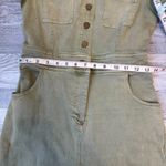 Urban Outfitters Green Denim Short Sleeve Pantsuit Front Snap Q19 Photo 3