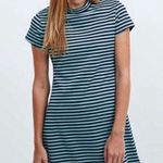 Free People  Striped Mock Neck Mini Dress Photo 0