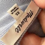 Madewell  braids Sleeve midi Dress XSMALL White Blue WOMENS Photo 8