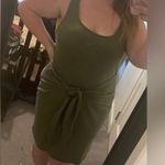 Aerie Green Knot Front Midi Dress Size XL Photo 6
