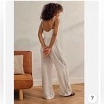 Urban Outfitters BDG  White Crochet Wide‎ Leg Jumpsuit Spaghetti Straps Sz XS New Photo 2