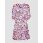 Ralph Lauren NWOT Lauren Floral Crinkled Georgette Dress Blue Orange Size 14 Photo 6