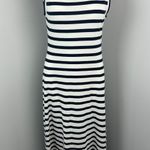 J.Crew Black and White Striped Hi Low 100% Cotton Sleeveless Sundress Small Photo 0