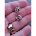 David Yurman Purple Amethyst Cookie Stud Earrings in Sterling Silver 925 Photo 7