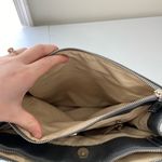 Tahari  blue gray silver hardware‎ metallic deep pocket shoulder tote purse bag Photo 8