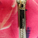 Calvin Klein Cream & Pink Floral V-Neck A-Line Sheath Dress Formal 2 Petite Photo 5