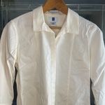 Gap Stretch Womens Shirt Sz Small Pail Yellow Classic Fitted Concealed Buttons Photo 0