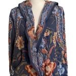 Johnny Was metallic thread Syelles Embroidered
Hoodie Jacket Indigo NWT RARE Photo 0