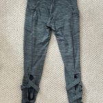 Athleta NWOT  High Rise Cut Out Chaturanga Charcoal Grey Spacedye Tight Leggings Photo 3