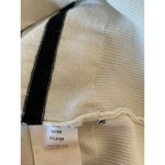 black stripe on off white 1/4 button sweater size xl womens Photo 1
