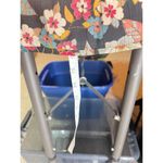 Angie  Womens Floral Smocked Lace Up Back Maxi Dress Small boho bohemian‎ Photo 9