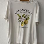 Limoncello White Graphic T Shirt Medium Oversized Fit Yellow Photo 0