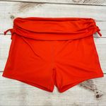 Anthropologie Pure + Good Orange Ruched Side Waistband Swim Shorts Size Small Photo 0