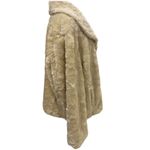 FAUX FUR SATIN LINED DRESSY OVERCOAT FOR ANY FORMAL OCCASION by VENEZIA Tan Size 24 Photo 5