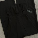 Lulus Make Your Statement Black Strapless Cutout Wide-Leg Jumpsuit Photo 2