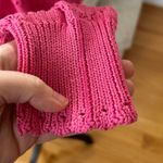 Lilly Pulitzer Vintage  White Label Hot Pink Crochet Knit Button Front Cardigan Photo 2