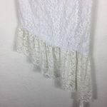 Majorelle  White Lace  Midi Dress Small One Shoulder Asymmetric Ruffle Bridal Photo 9