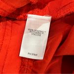 J. Jill Elevated Ruffle Trimmed Midi Dress Large Persimmon Flutter Sleeve Tiered Orange Photo 5