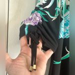 JM Collection Short Sleeve Black Dress with Floral Design by , Size Medium Photo 1