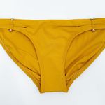 Robin Piccone Ava Luca Bikini Bottoms SZ Extra Small Barbell NWOT Mustard Swim Photo 2