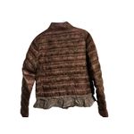 BCBGeneration  Womens Medium Brown Puffer‎ Jacket Lightweight Ruffle Bottom Photo 6