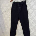 Princess Polly Jeans Women's Size 2 Black High Rise Mom Button Fly Cotton Photo 5