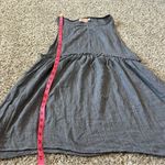 Farrow Dress Bohemian Distressed Raw Hem Prairie Whisical Dress Medium Blue Photo 3