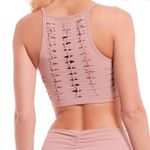 Free People MOVEMENT Revelation Braided Back Yoga Tank Bra Crop Top Nude Pink XS Photo 1