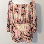 Audrey 3+1 Audrey 3Plus1 Pink Floral Romper Size Small Boho Floral Short Romper Photo 6